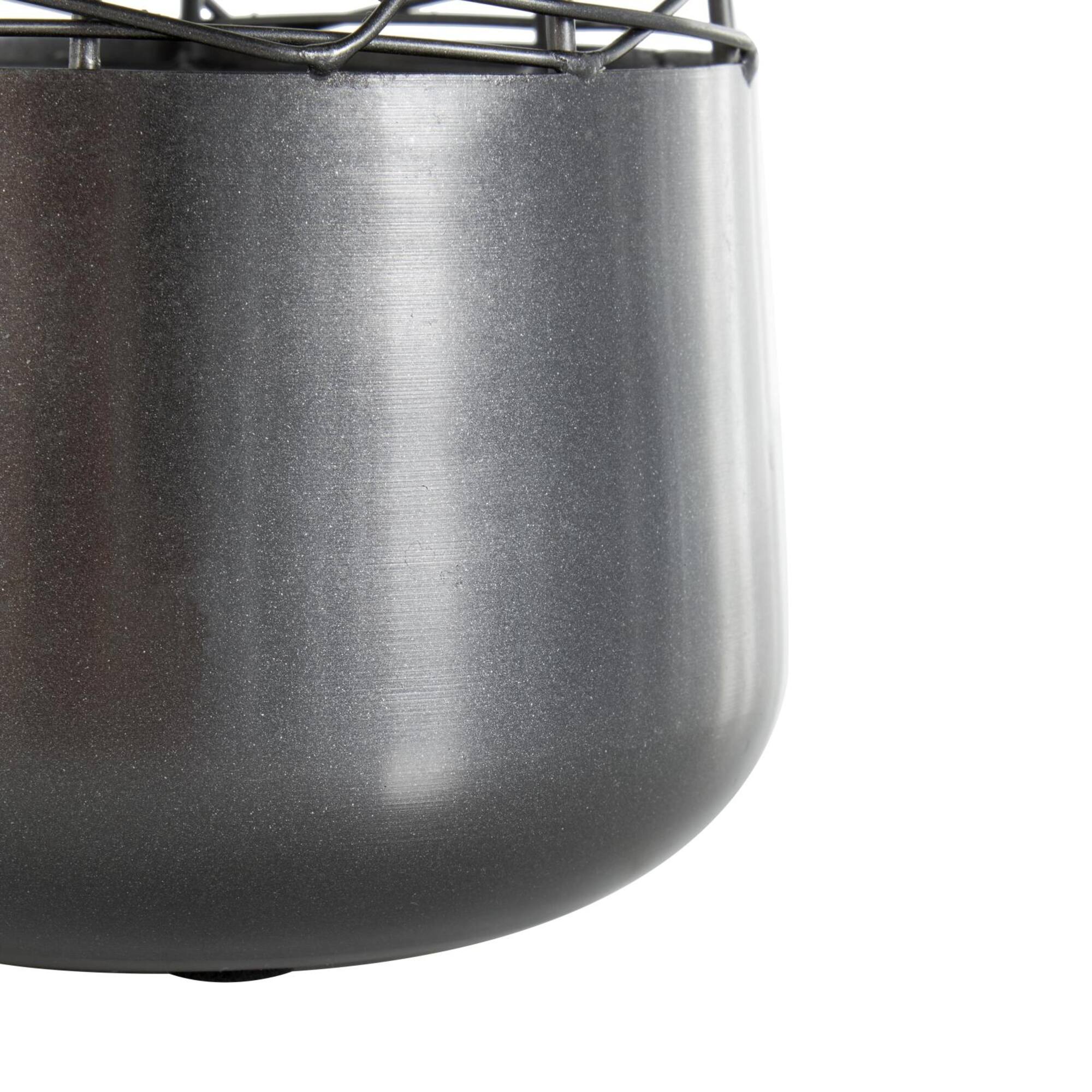 Black Abstract Intertwined Wire & Solid Metal Vase